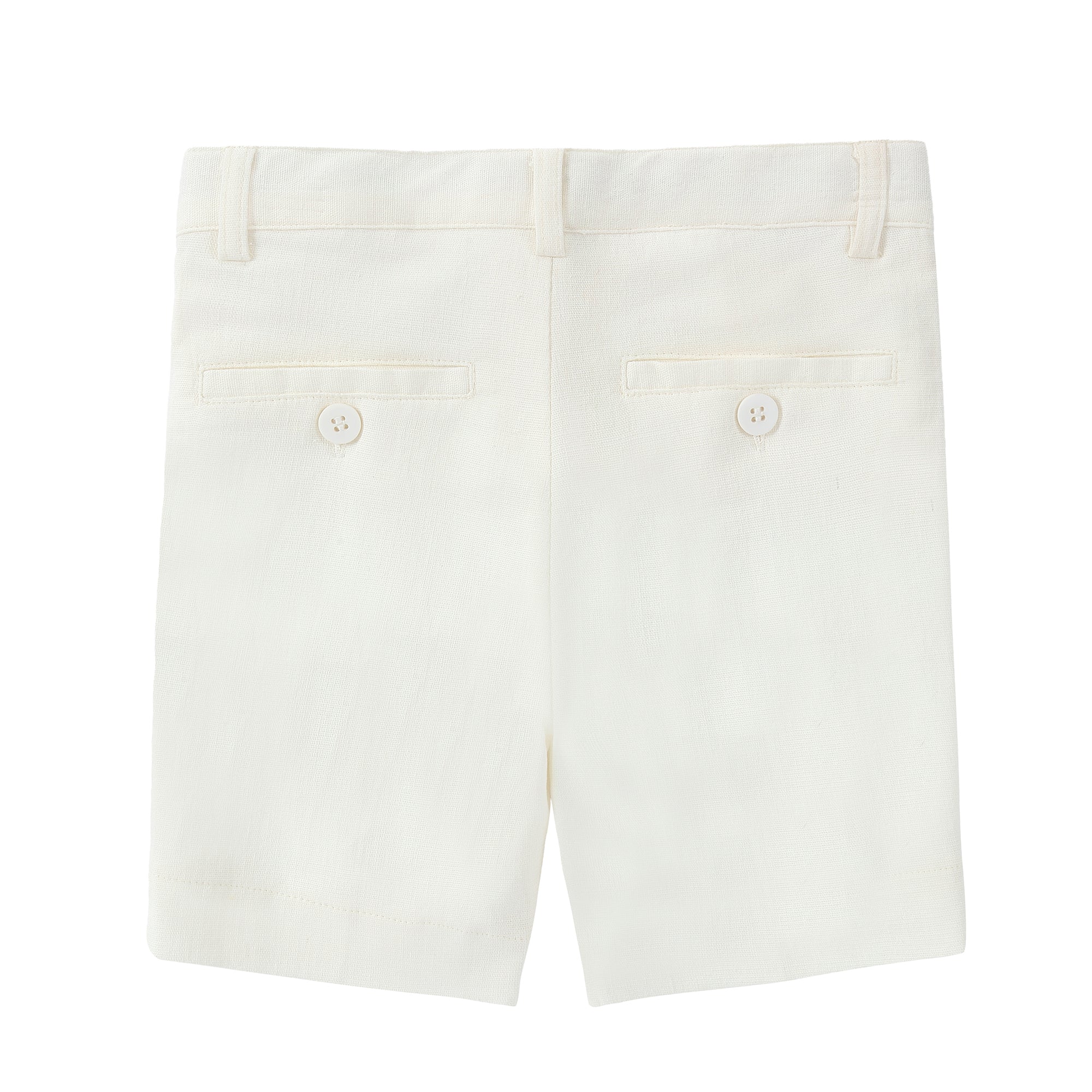 Boys Linen Like Ivory Shorts