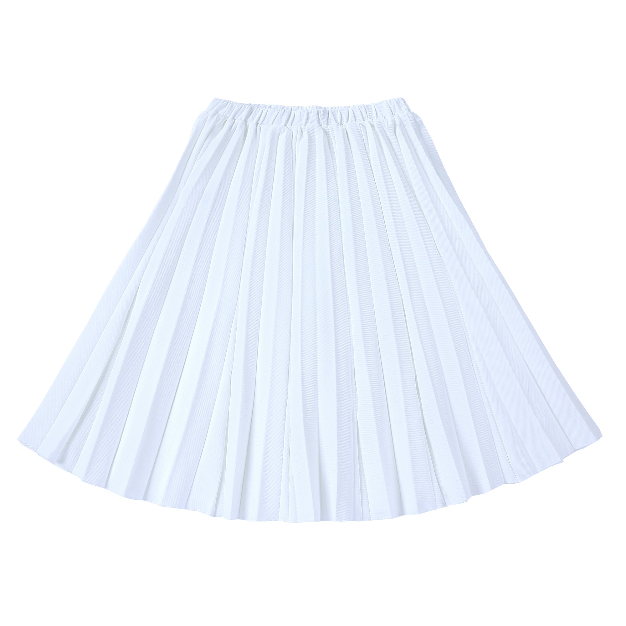Teens Ivory Sunburst Pleated Skirt