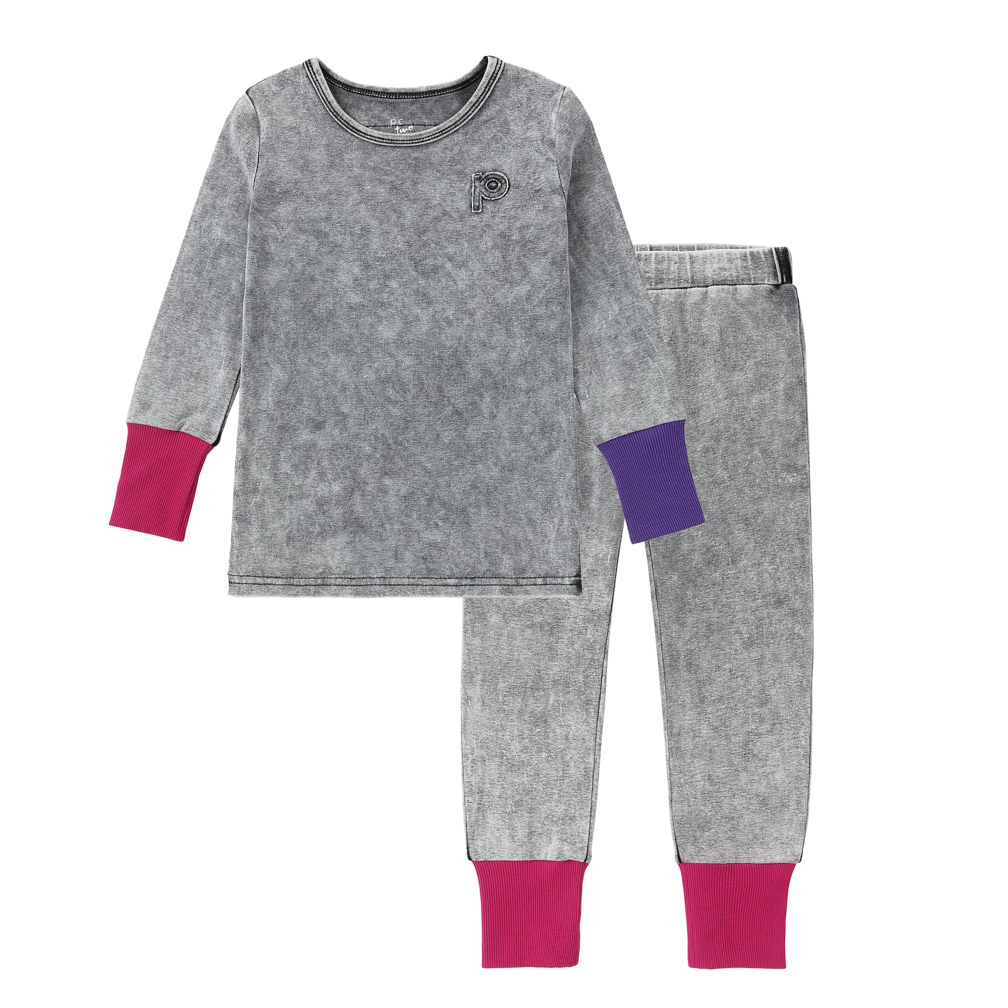 Pink & Grey Wash Pajama