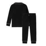 Black Collared Contrast Pajama