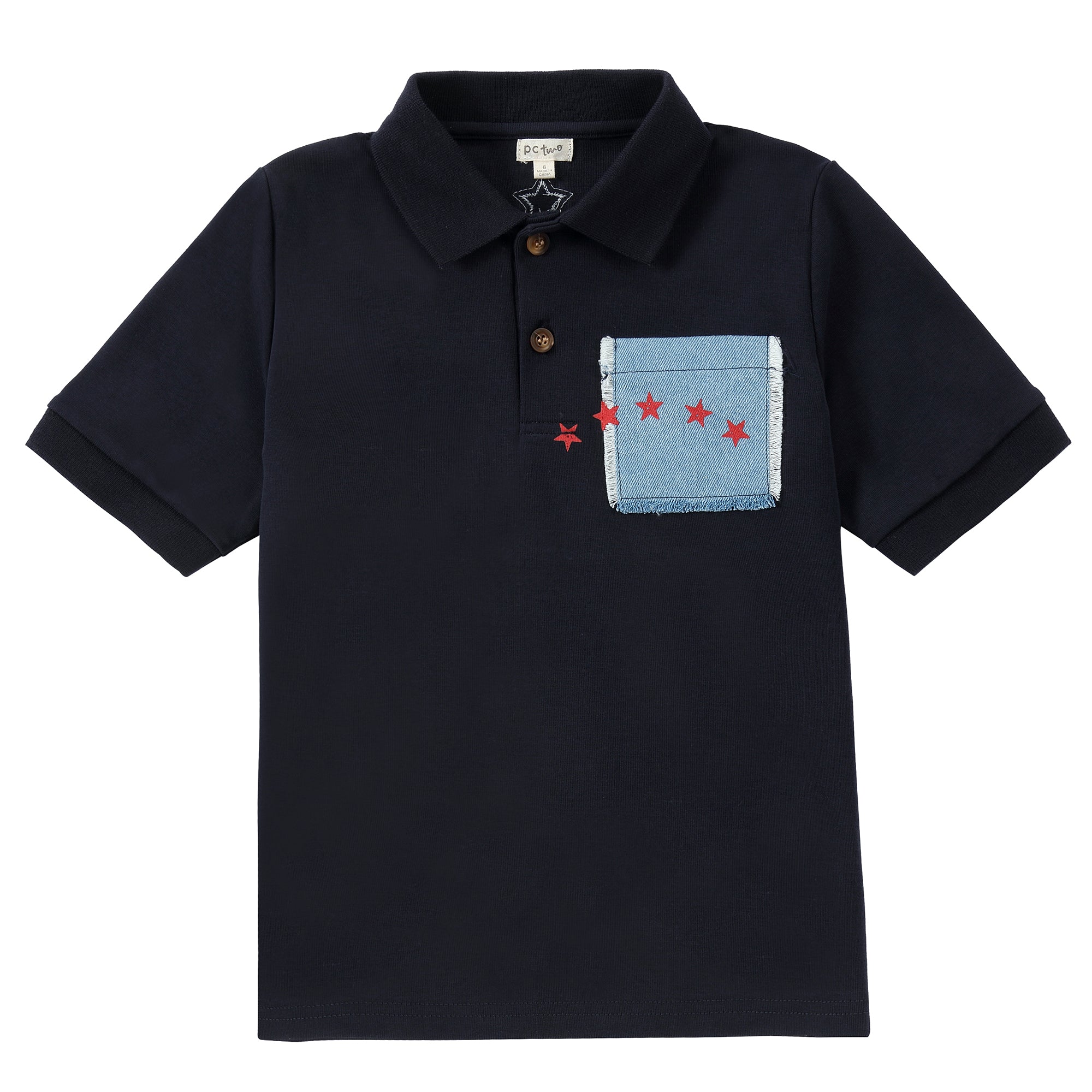 Perfect Petals Navy  Polo