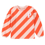 Orange Diagonal Striped Top