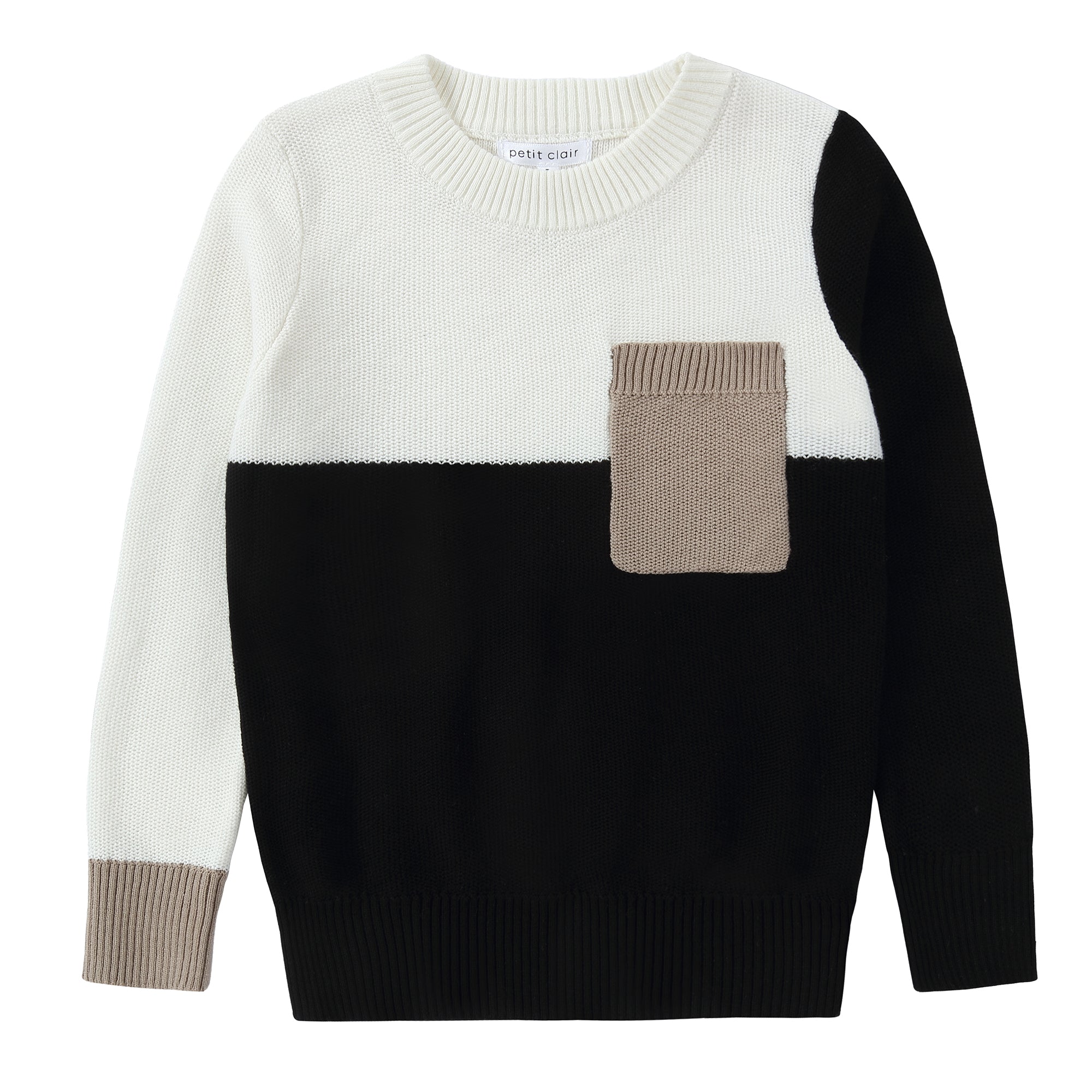 Black & White Pocket Sweater