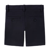 Navy Stretch Pique Shorts
