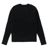 Black Cable-Knit Sweater