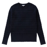 Navy Cable-Knit Sweater