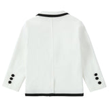 Ivory/ Black Double Breasted Blazer