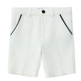 Ivory/ Black Trim Shorts- Matches Blazer