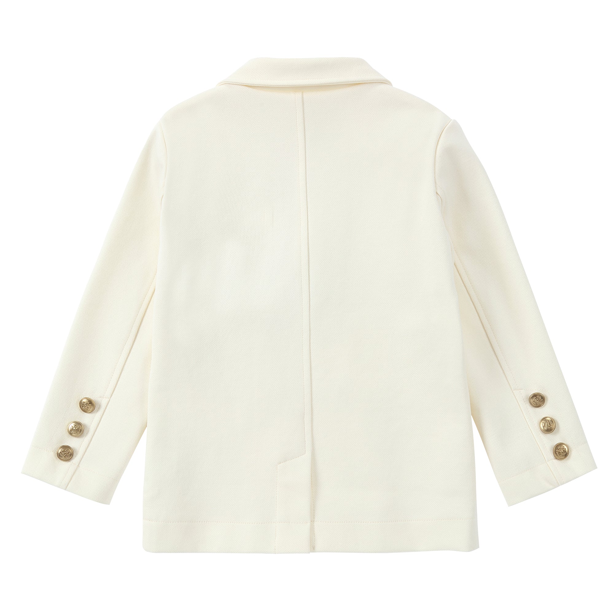 Cream Gold Button Blazer