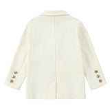 Cream Gold Button Blazer
