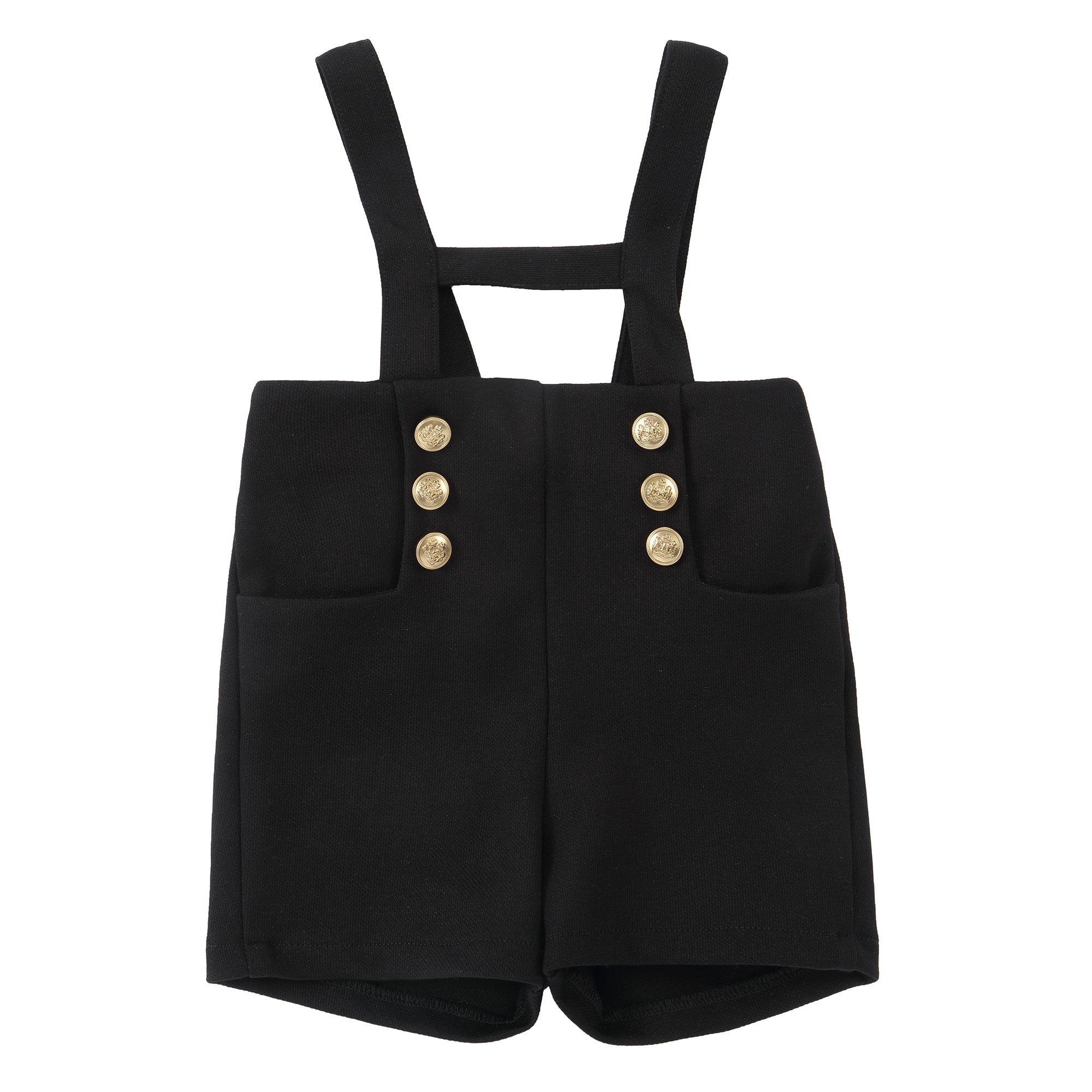 Black Pique Overalls