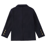Boys Navy Gold Button Blazer
