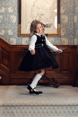 Girls Velvet Charm Collared Shirt