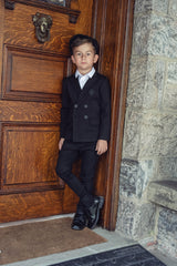 Boys Black Pique Blazer