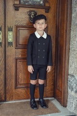 Boys Black Collared Blazer