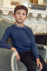 Boys Dusty Navy PC Logo Sweatshirt