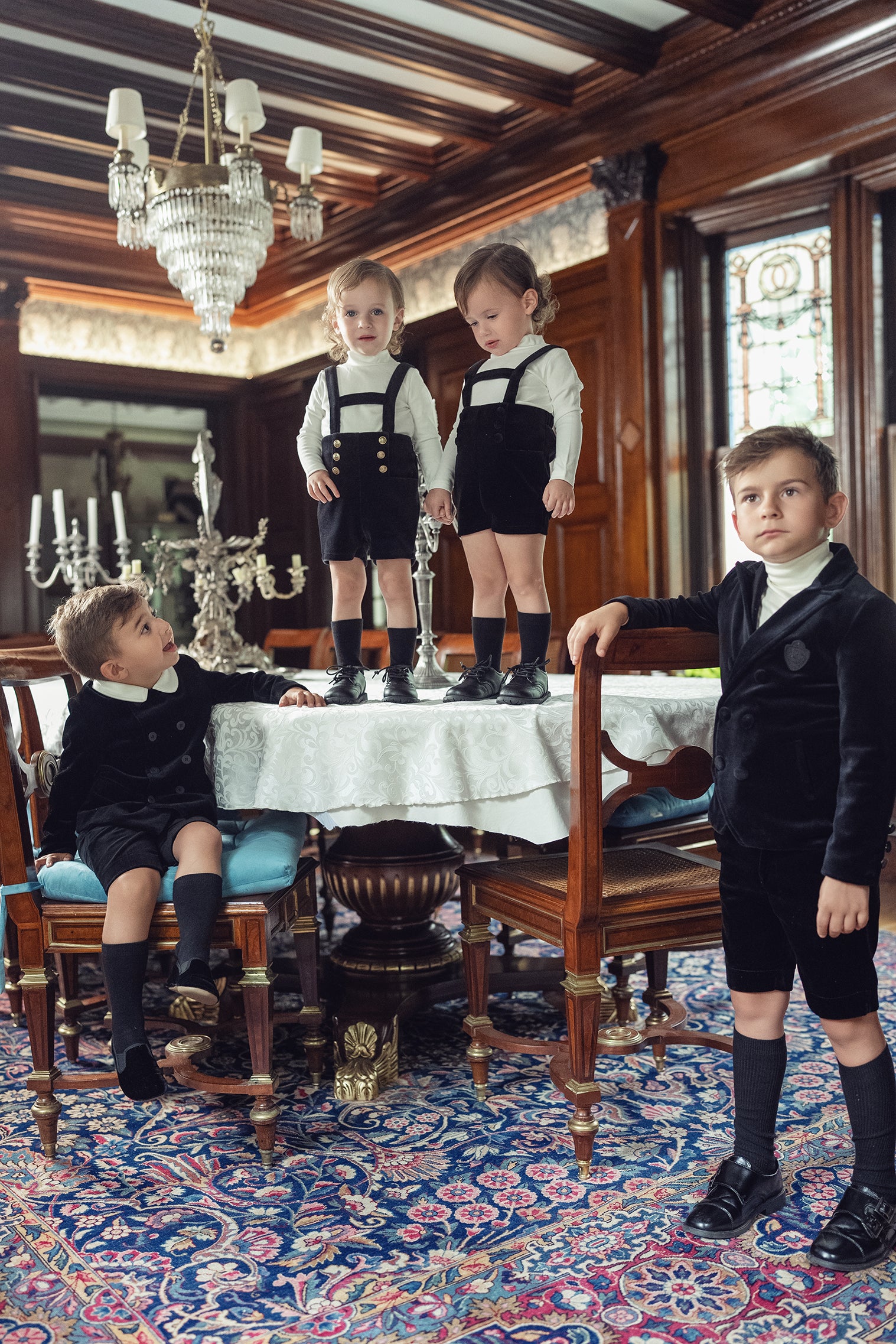 Black Velvet Overalls
