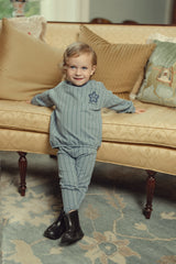 Baby Boys Blue Stripe Sweatshirt Set