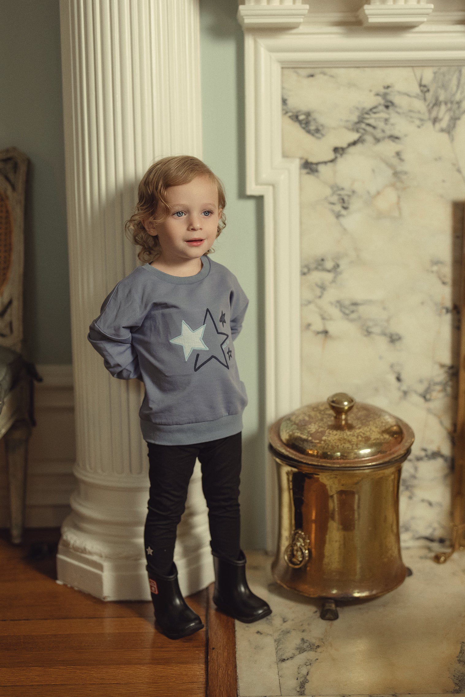 Baby Boys Blue Star Sweatshirt Set