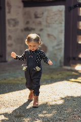Baby Girls Denim Stitch Romper