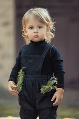 Baby Boys Denim Stitch MockNeck