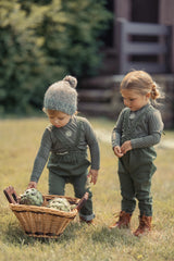 Baby Boys Vintage Olive Romper