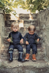 Baby Boys Denim Stitch MockNeck