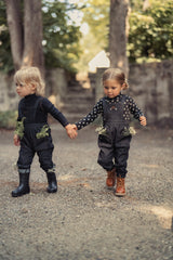 Baby Girls Denim Stitch Romper