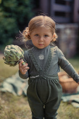 Baby Girls Vintage Olive Romper