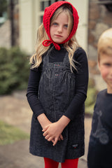 Girls Charcoal Cord Jumper