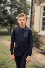 Boys Charcoal Cord Polo