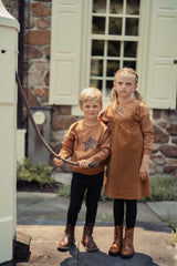 Girls Heart Leopard Sweatshirt