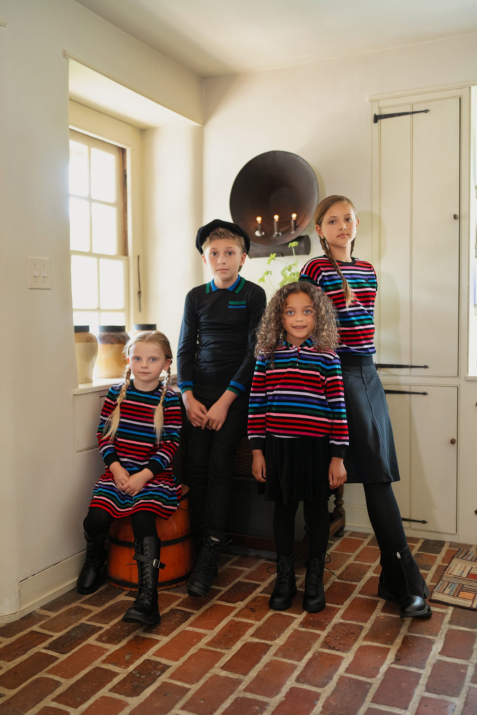 Girls Sweet Stripe Dress