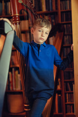 Boys Royal Blue Ombre Polo