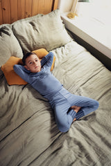Boys Blue Bear Appliqué Pajamas