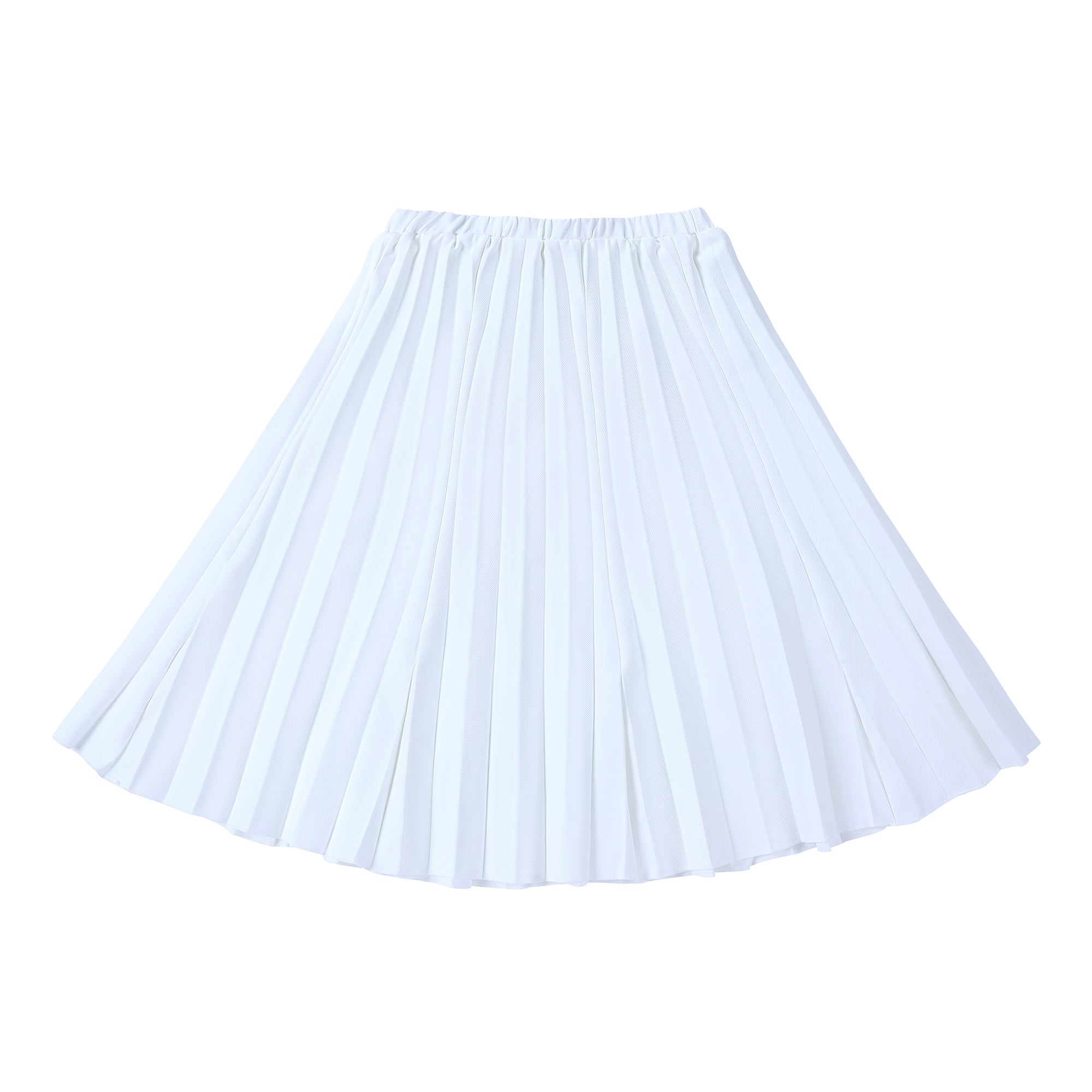 Teens Ivory Sunburst Pleated Skirt