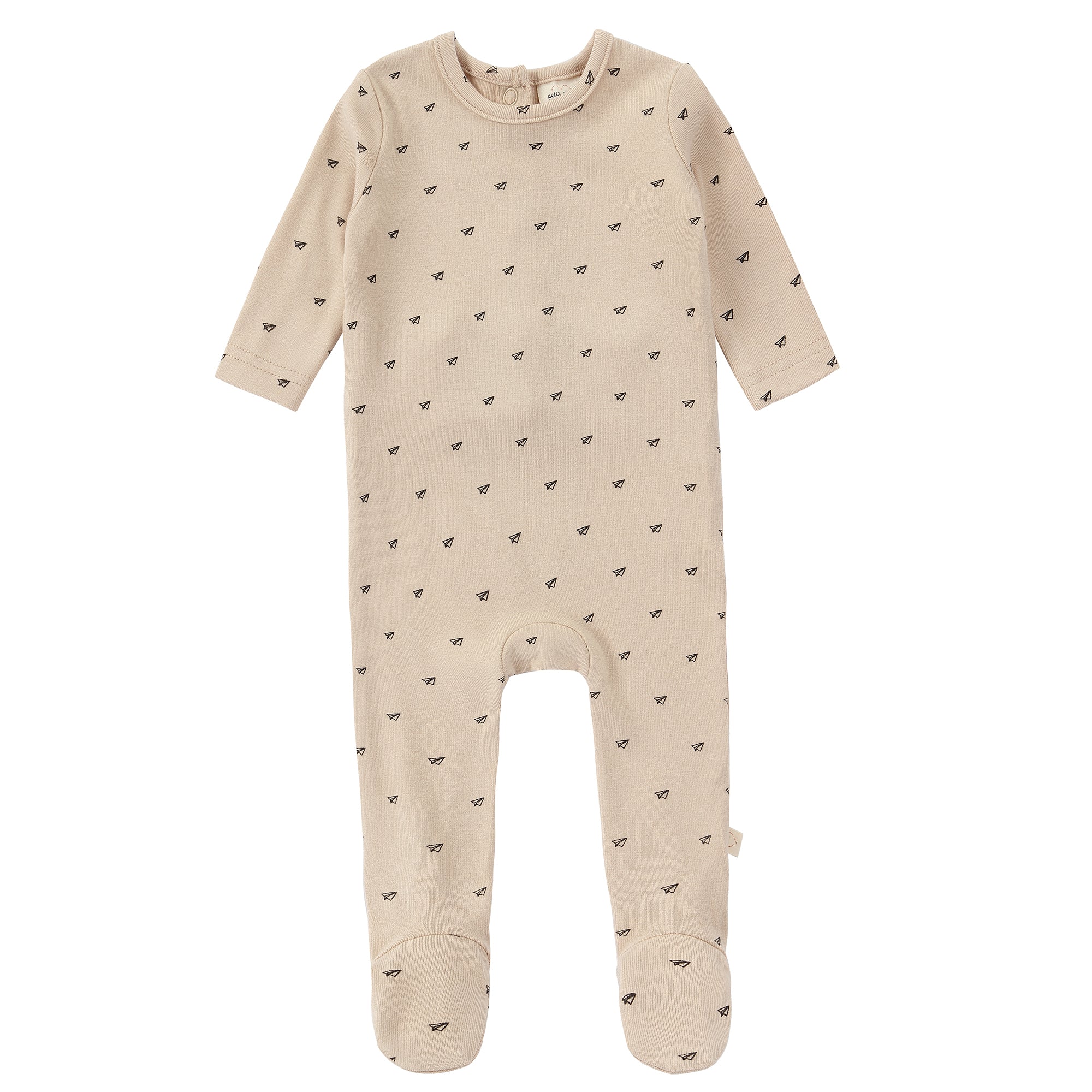 Beige Airplane Footie