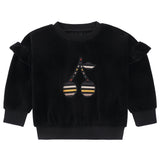 Sharp Stripes Ruffle Sweatshirt