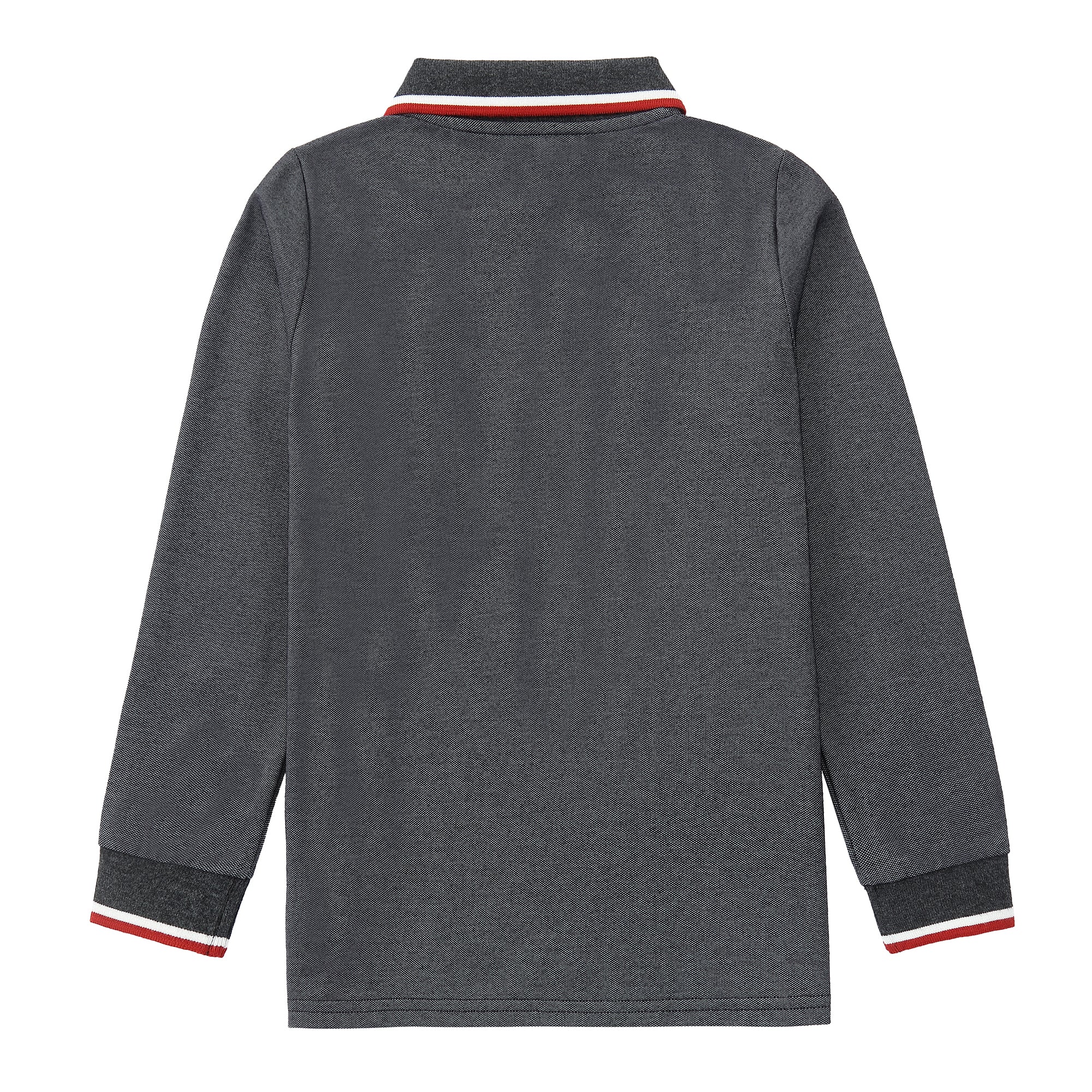 Heather Grey/ Rust Trim Polo