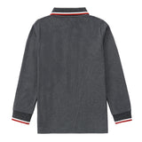 Heather Grey/ Rust Trim Polo