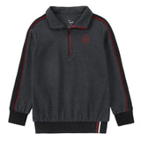 Heather Grey Zipper Polo