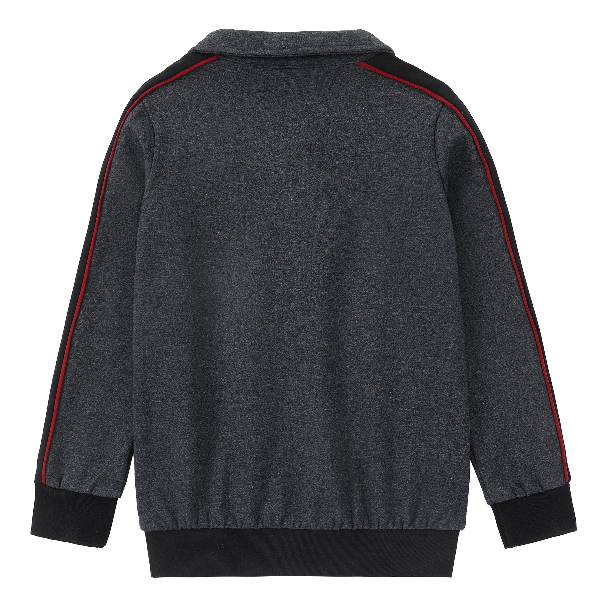 Heather Grey Zipper Polo