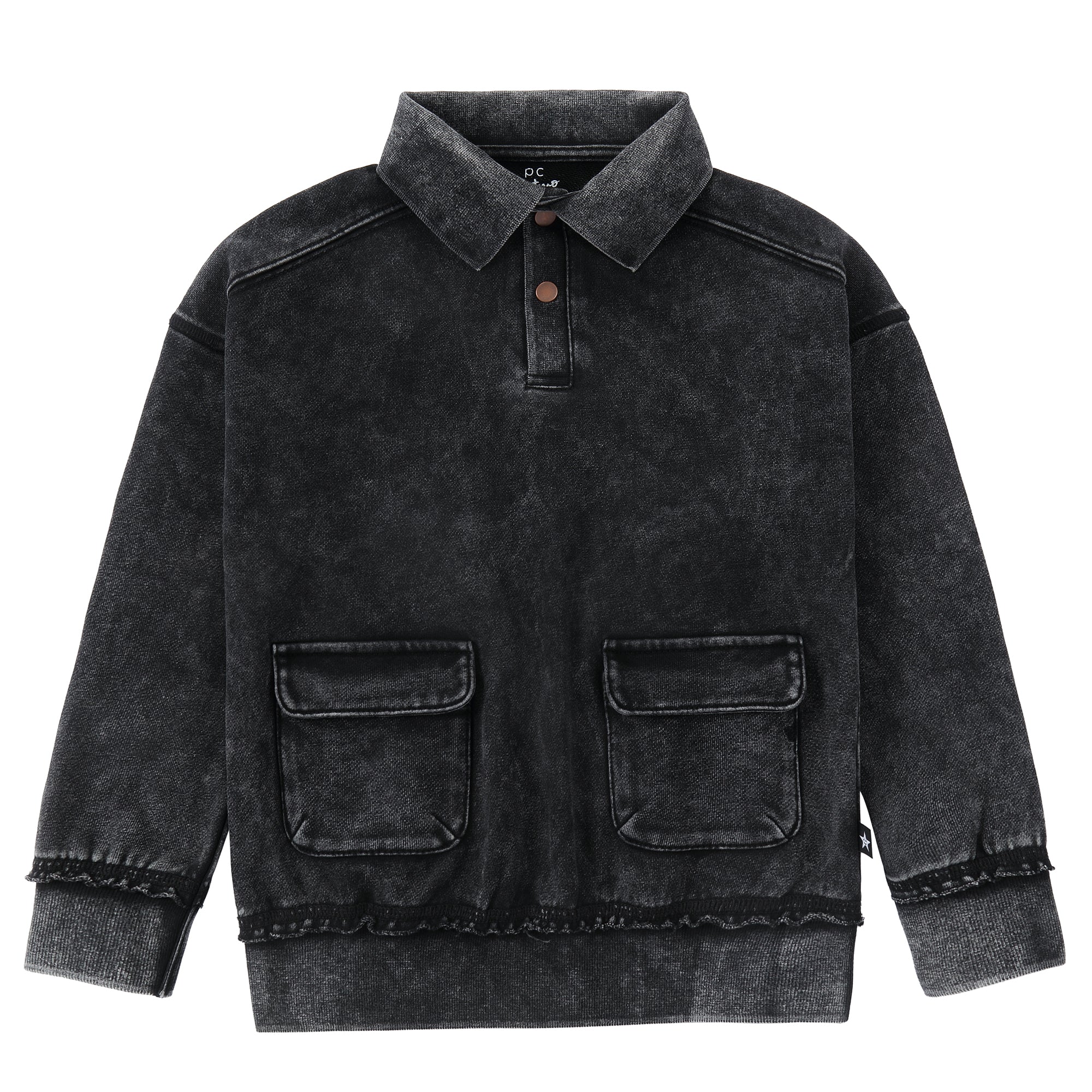 Charcoal Bloom Polo