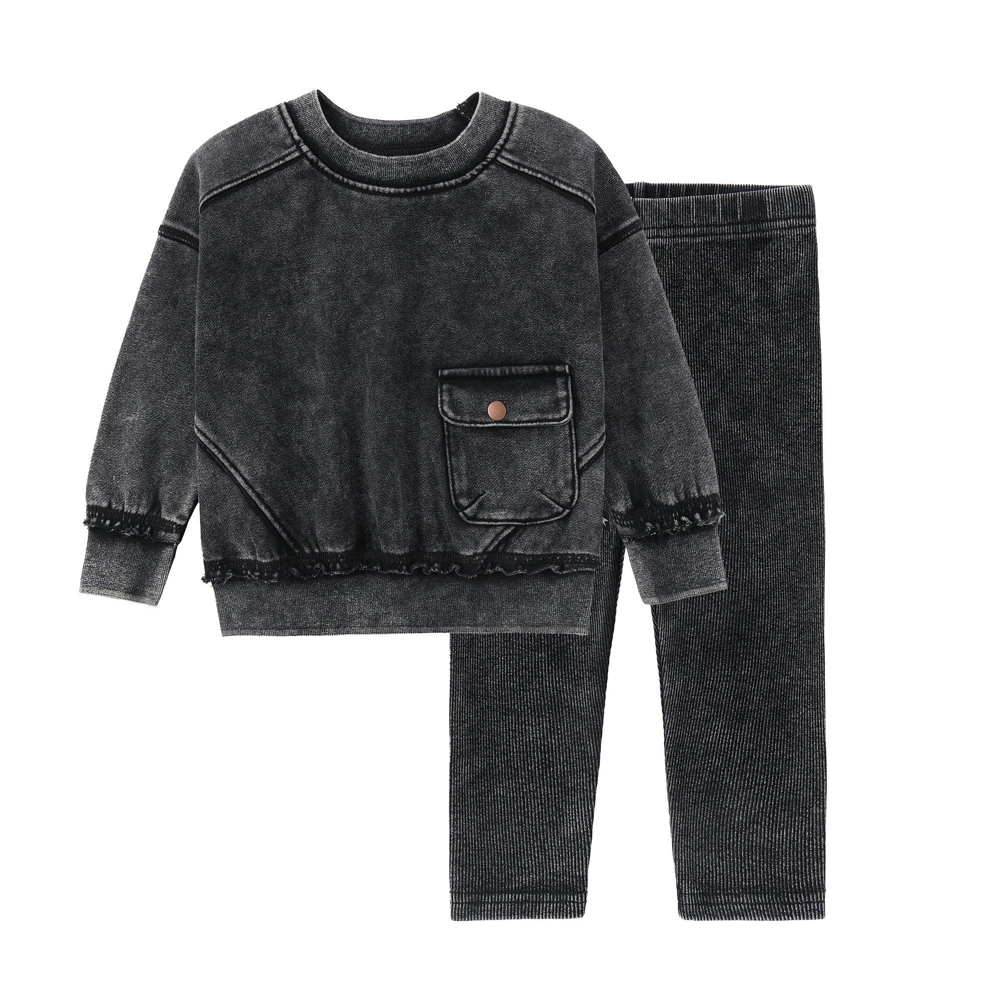 Charcoal Bloom Set & Sweatshirt