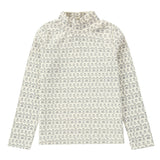 Charcoal Bloom Mock Neck