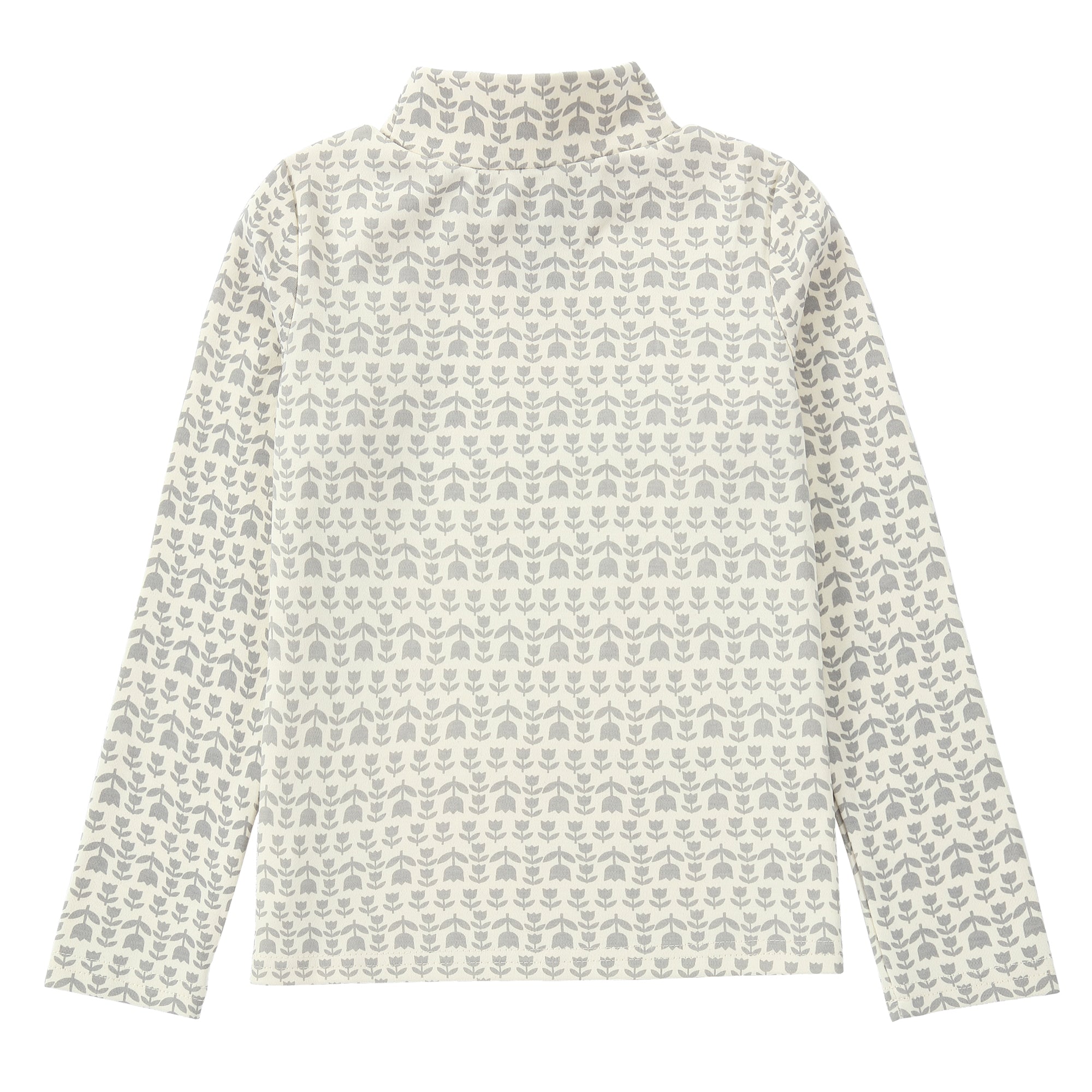 Charcoal Bloom Mock Neck