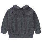 Graphic Grey Collar Sweatshirt