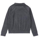 Graphic Grey Collar Top