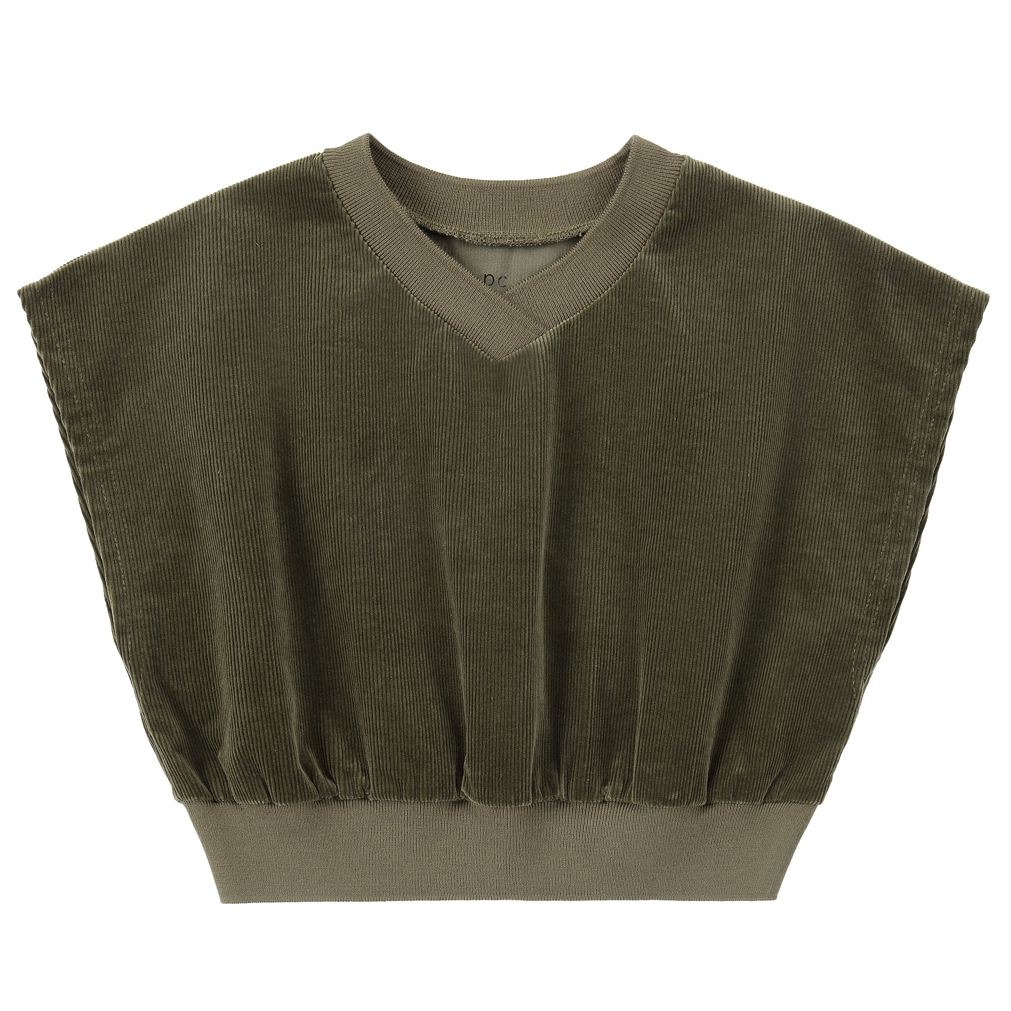Olive Charm Cropped Vest