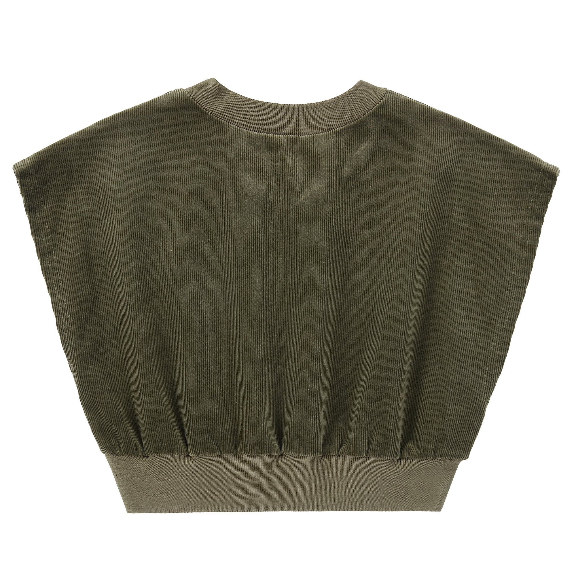 Olive Charm Cropped Vest
